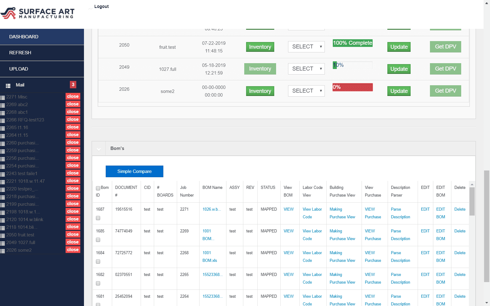 Surfaceart Engineering ERP System